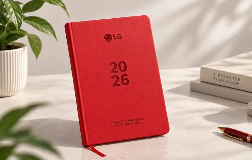 Sổ tay bìa cứng LG 2026