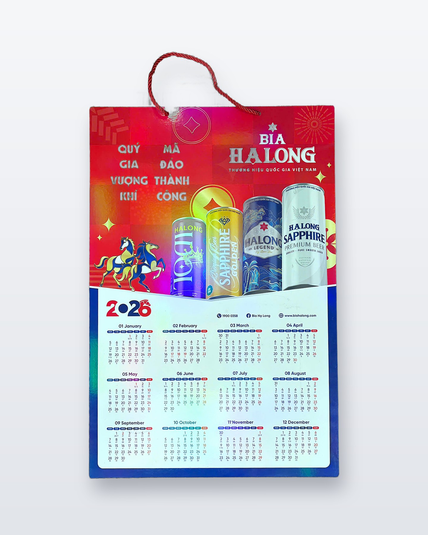 Lịch treo tường Tết 2026