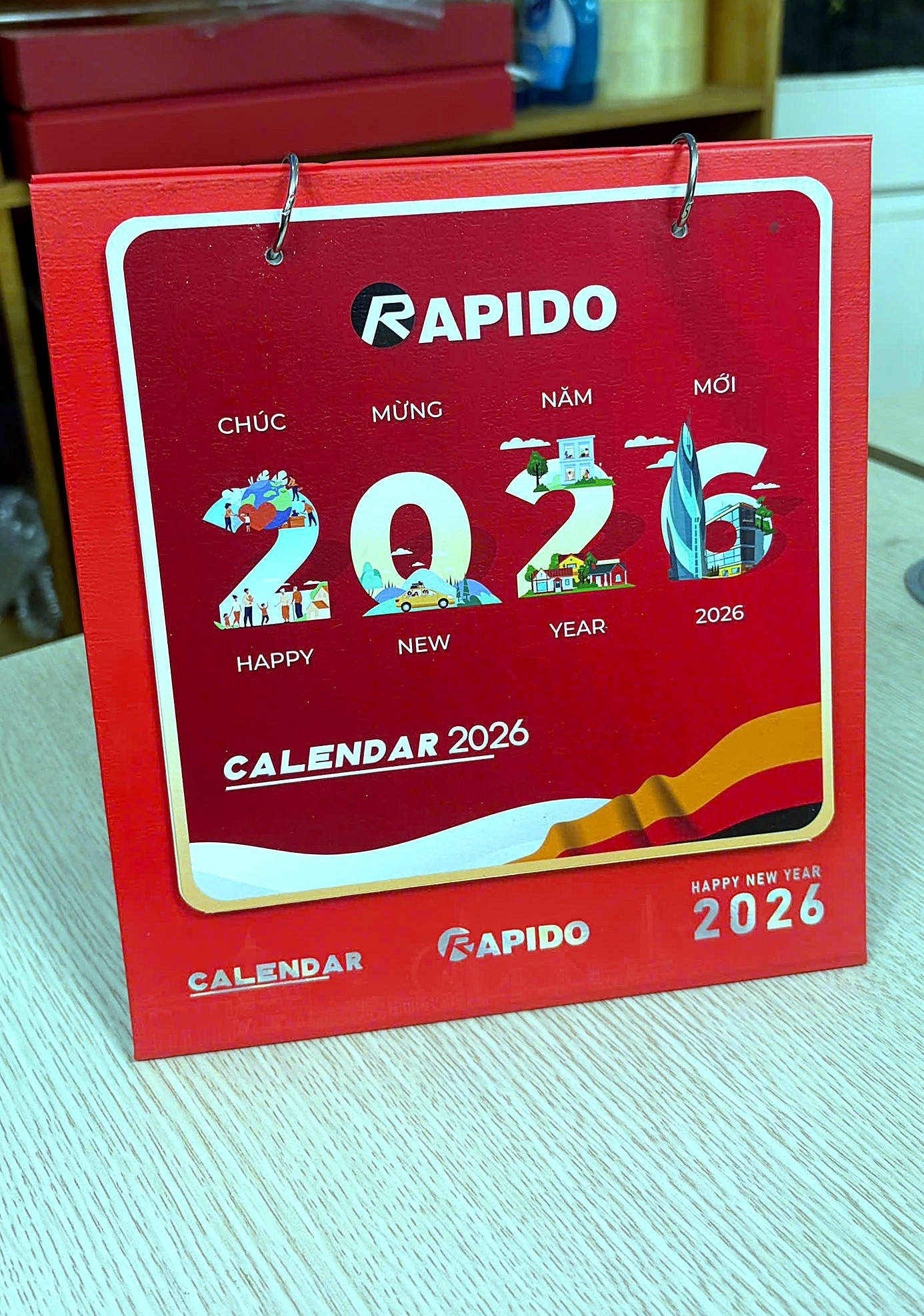 Lịch để bàn Tết 2026
